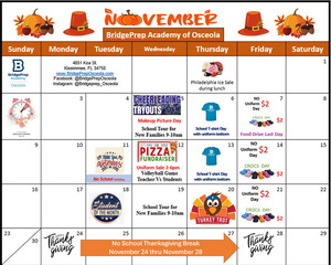 ✨November 2025 Activity Calendar ✨